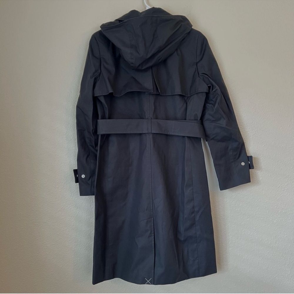 J. Crew Women’s Icon Trench Coat in Black Size 2 Classic Preppy Spring NWT - Picture 6 of 14
